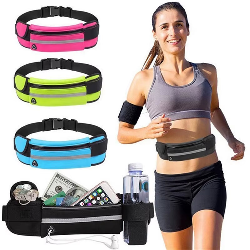 Versatile Sport Running Waist Bag - Comfortable Fanny Pack for Gym, Cycling & Outdoor Activities, Perfect Phone Case & Safety Tape Included!